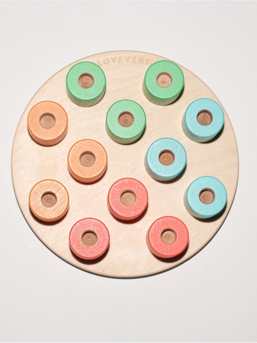 Lovevery Wooden Stacking Pegboard (Adventurer Playkit Item)